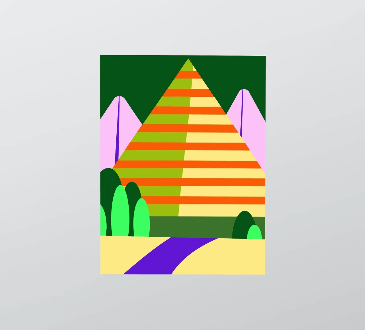 mountain vector sticker by Botania
