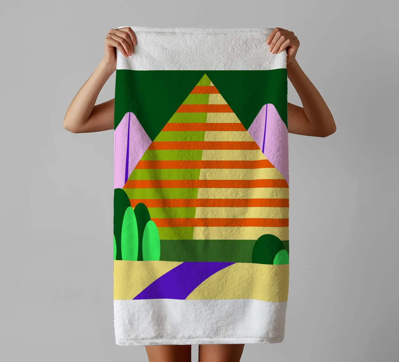 berg vector badhanddoek van Botania