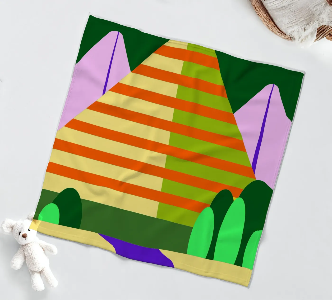 berg vector fleecedeken van Botania