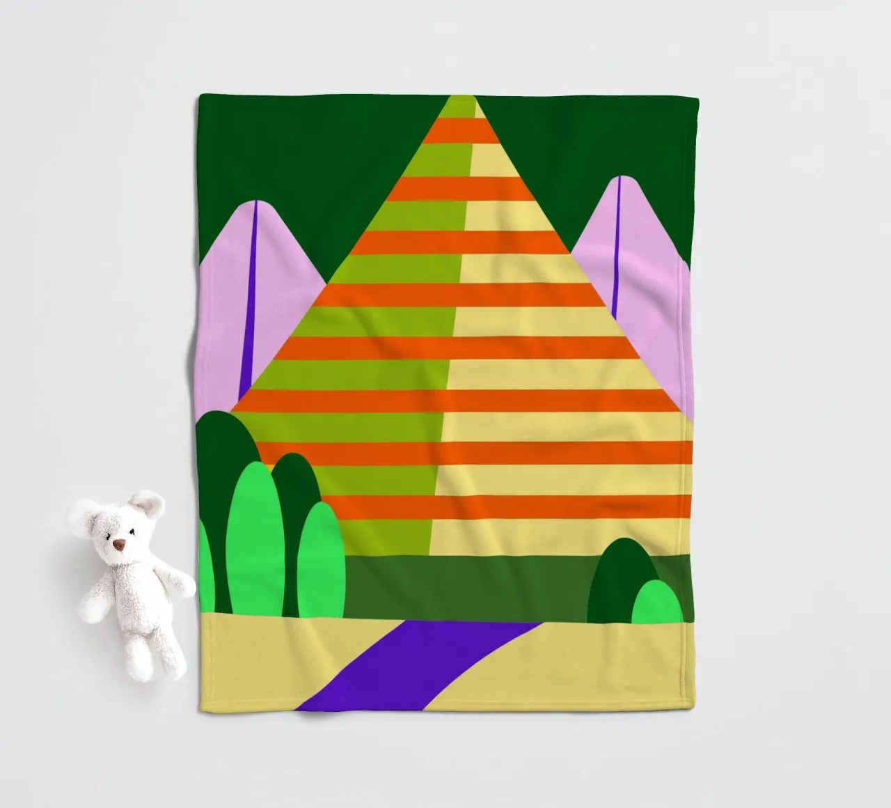 berg vector fleecedeken van Botania