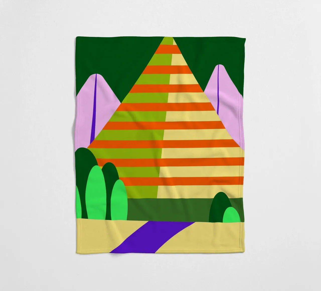 berg vector fleecedeken van Botania