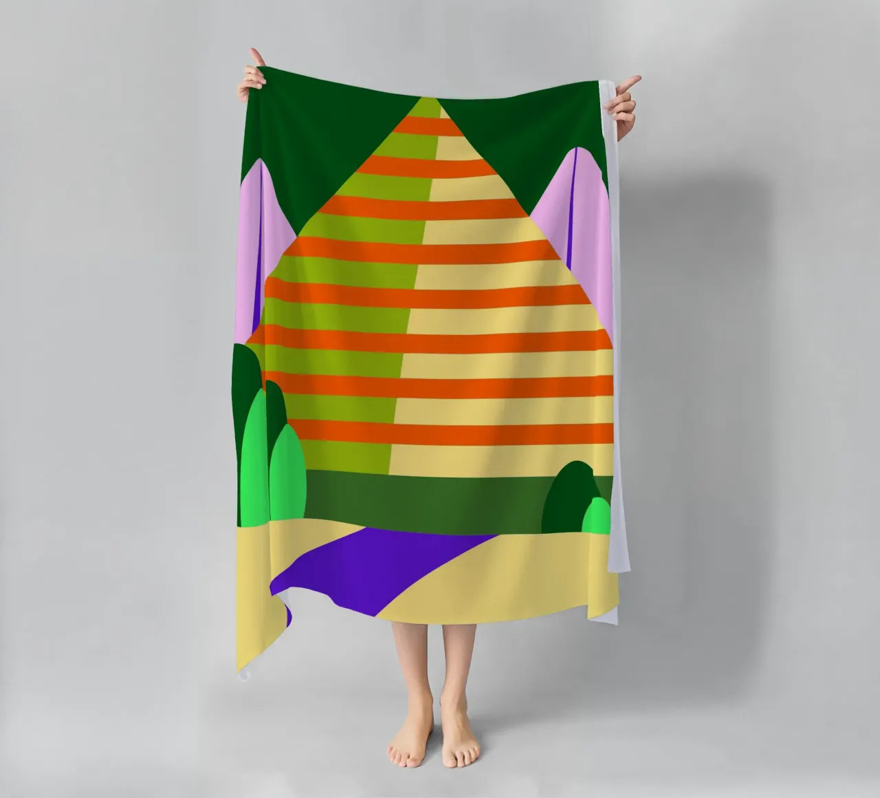 mountain vector beach towel by Botania