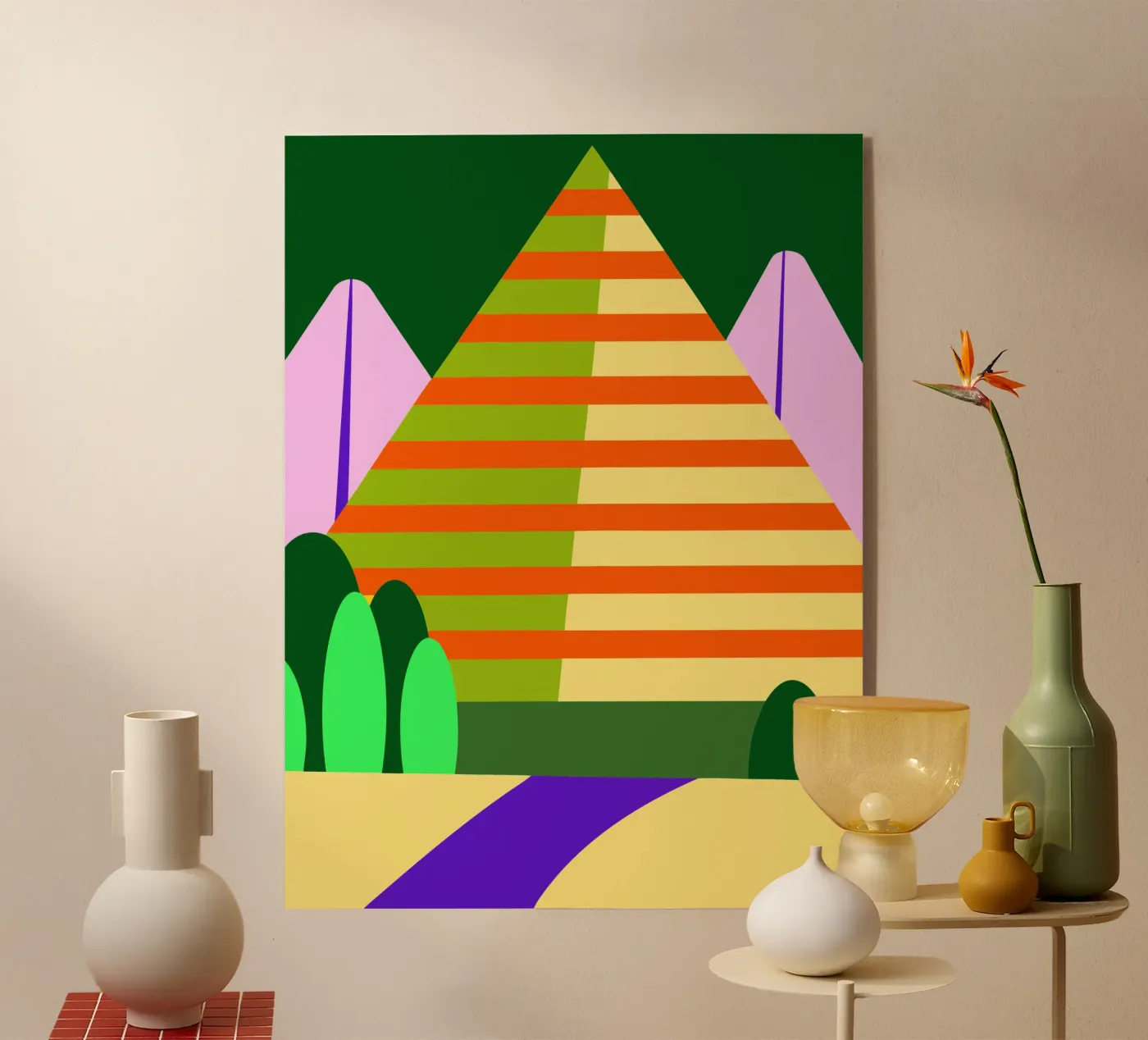 berg vector acryl van Botania