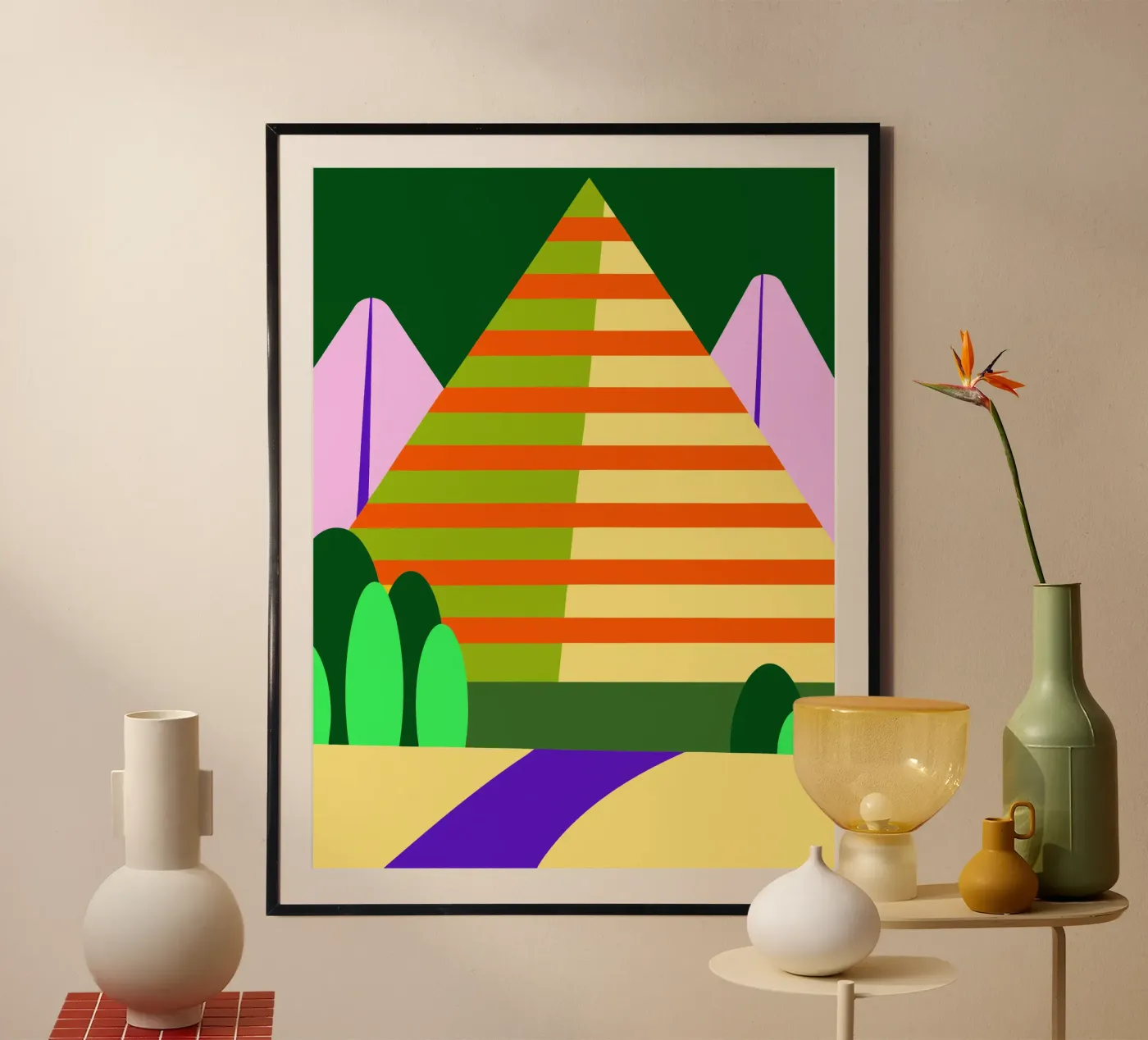 berg vector poster van Botania