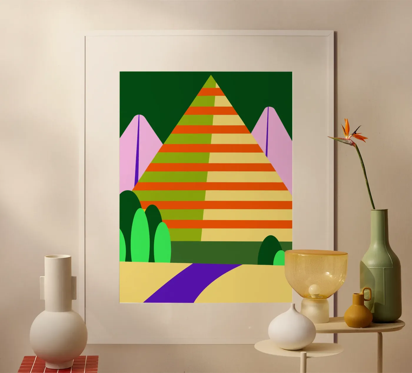 berg vector poster van Botania