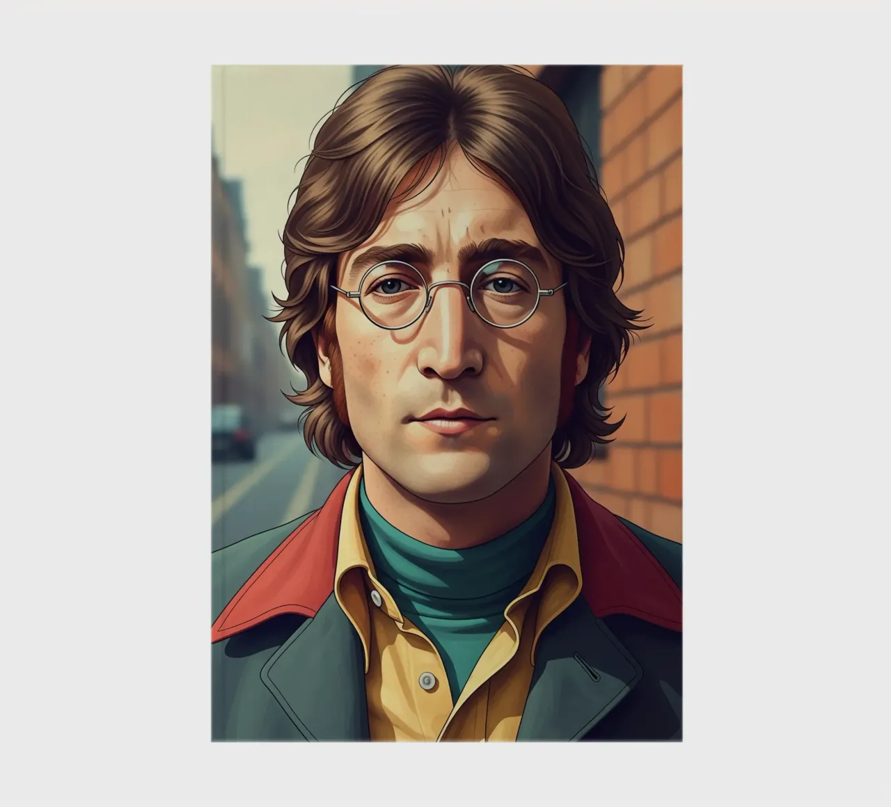 John Lennon vintage style notebook by Lembayung art