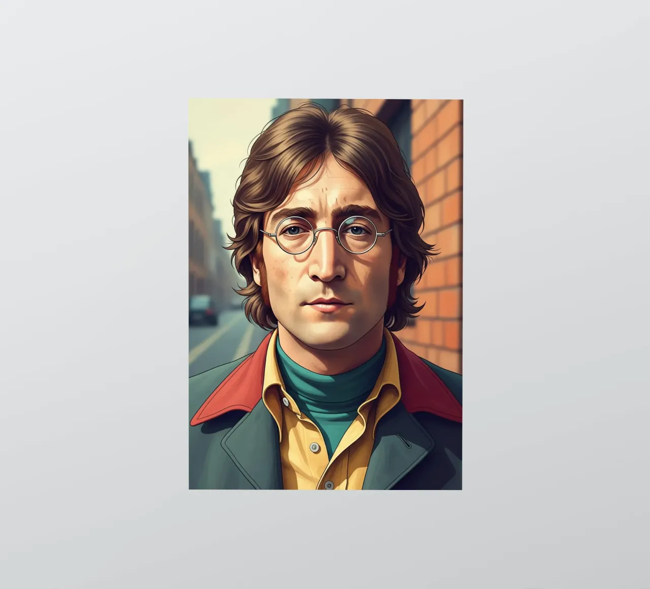 John Lennon vintage style sticker by Lembayung art