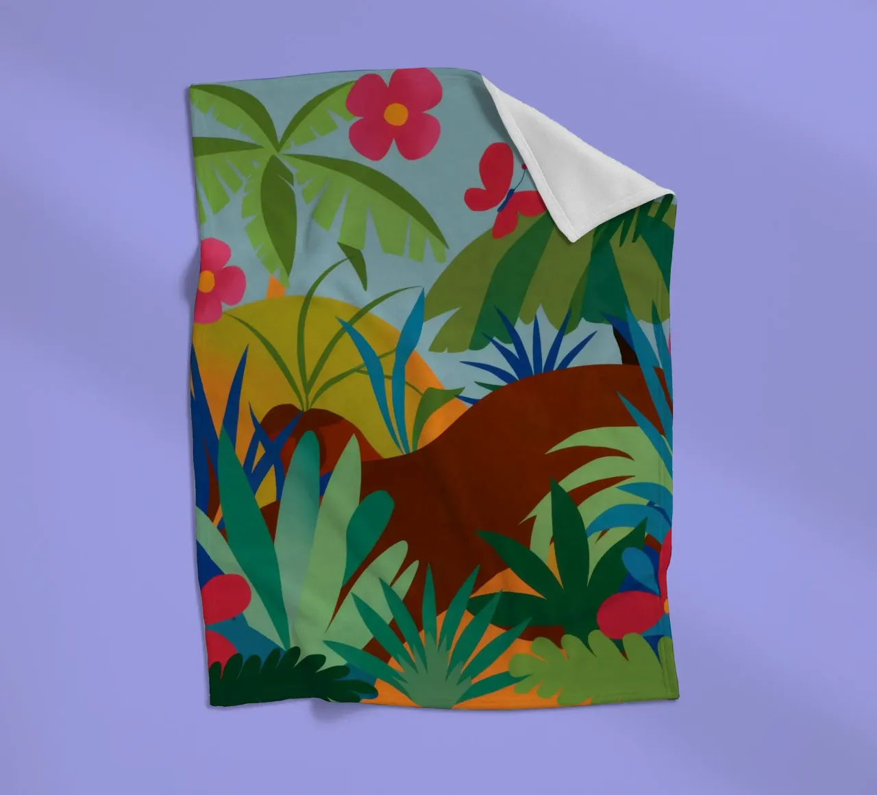 Der Dschungelbulle Fleecedecke von Thistle Bloom