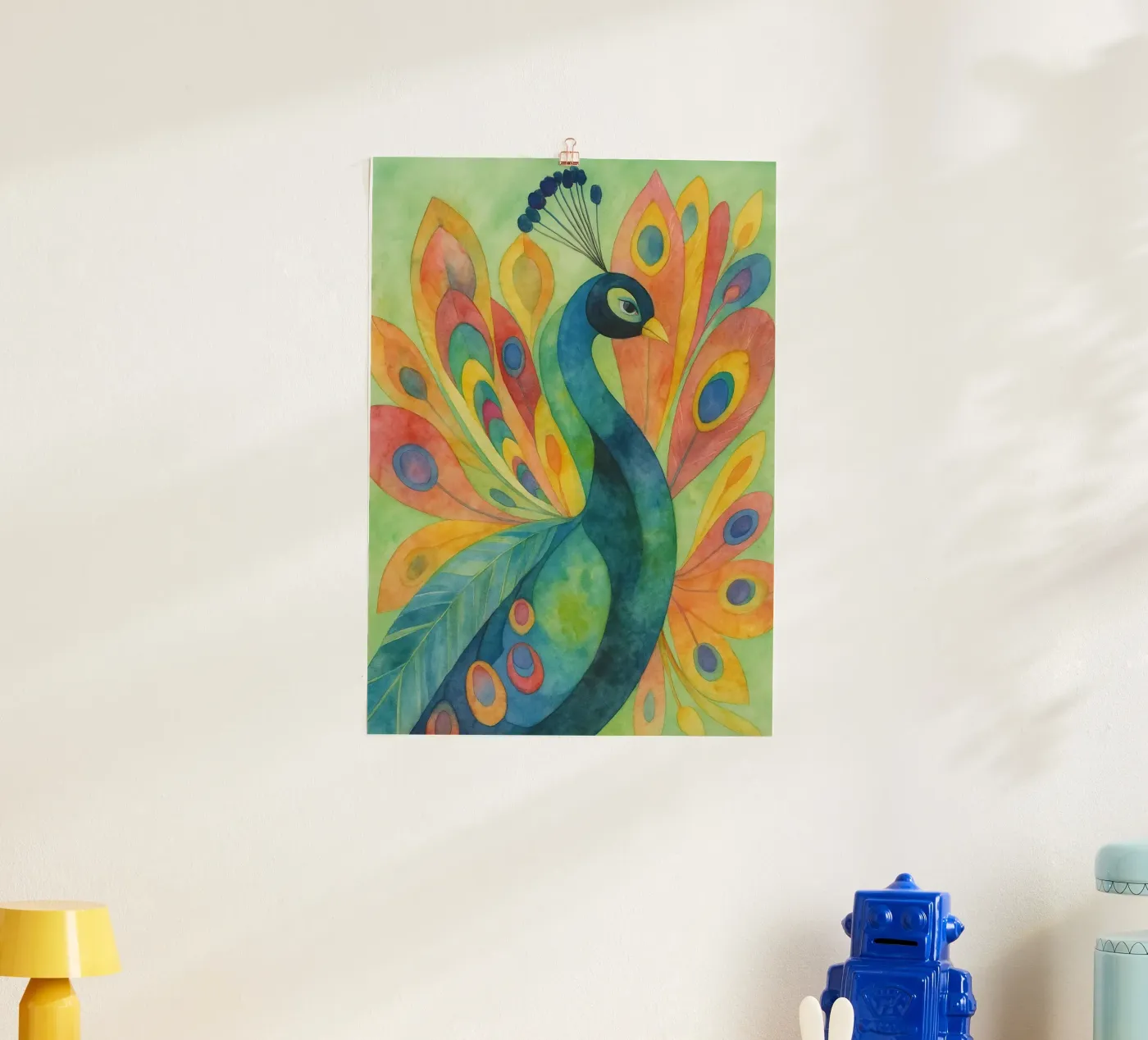 peacock drawing poster by Botania