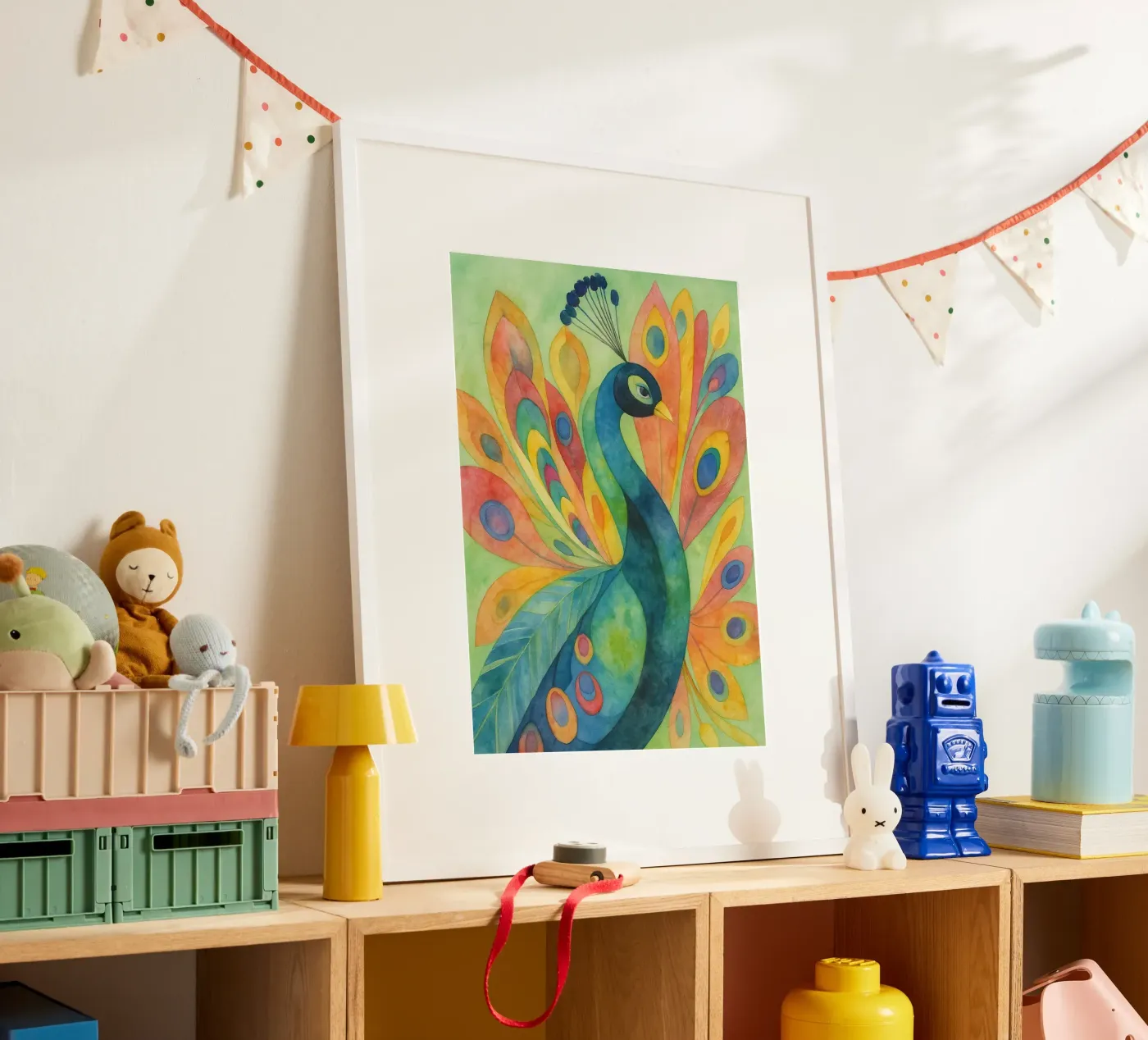 peacock drawing poster by Botania