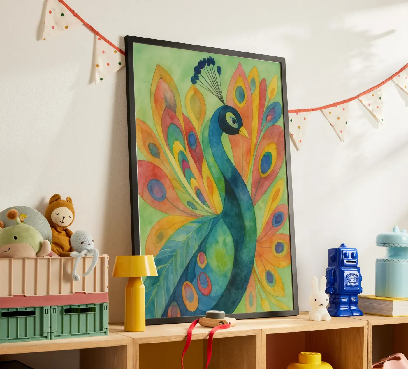 peacock drawing poster by Botania