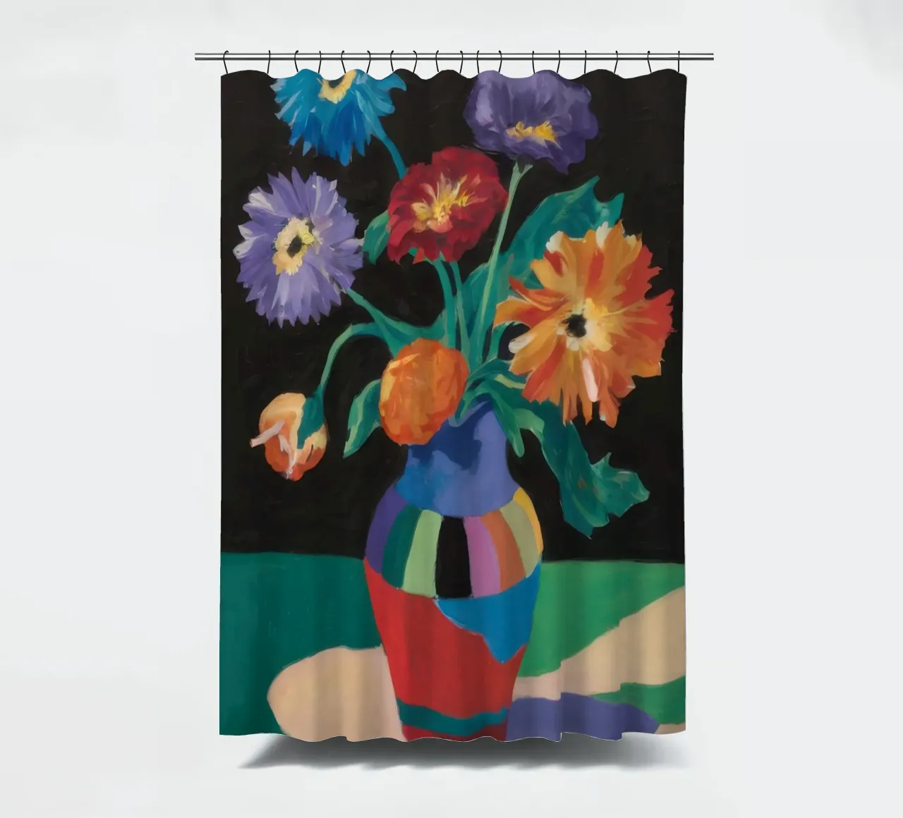 Vibrant Bouquet Simplicity shower curtain by Frosh Pallete