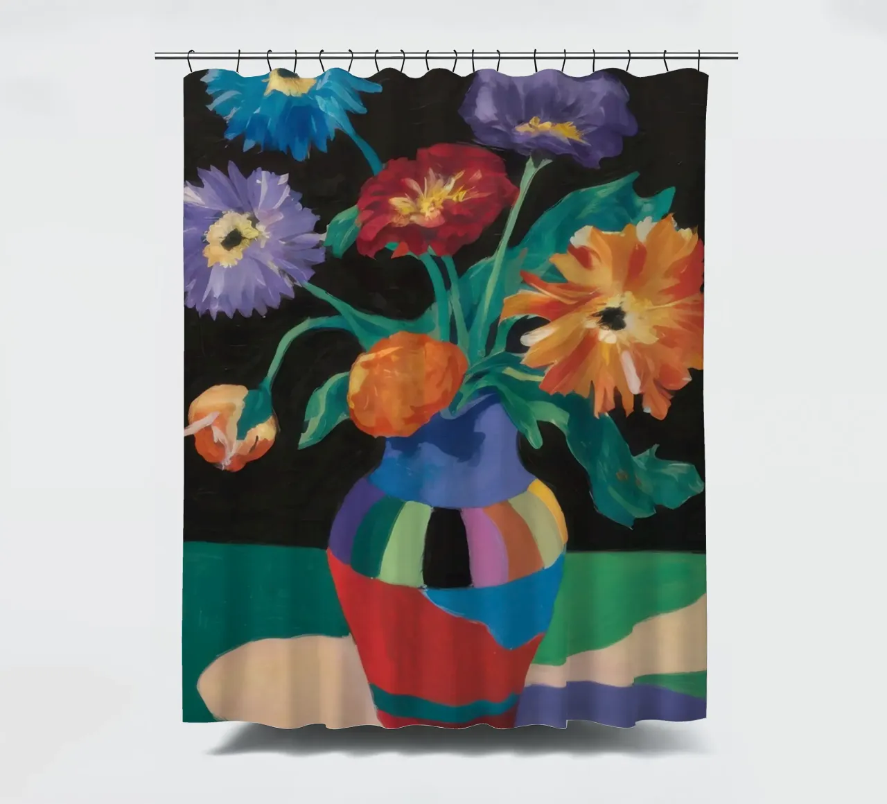 Vibrant Bouquet Simplicity shower curtain by Frosh Pallete