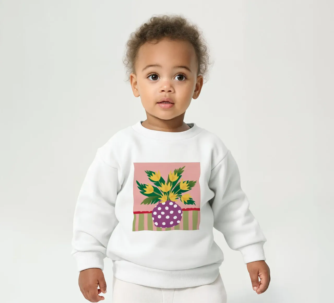 Fiore a pois Joy felpa neonato da Thistle Bloom