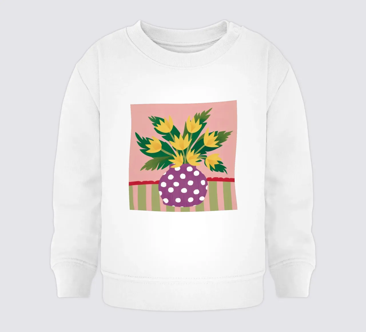 Fiore a pois Joy felpa neonato da Thistle Bloom