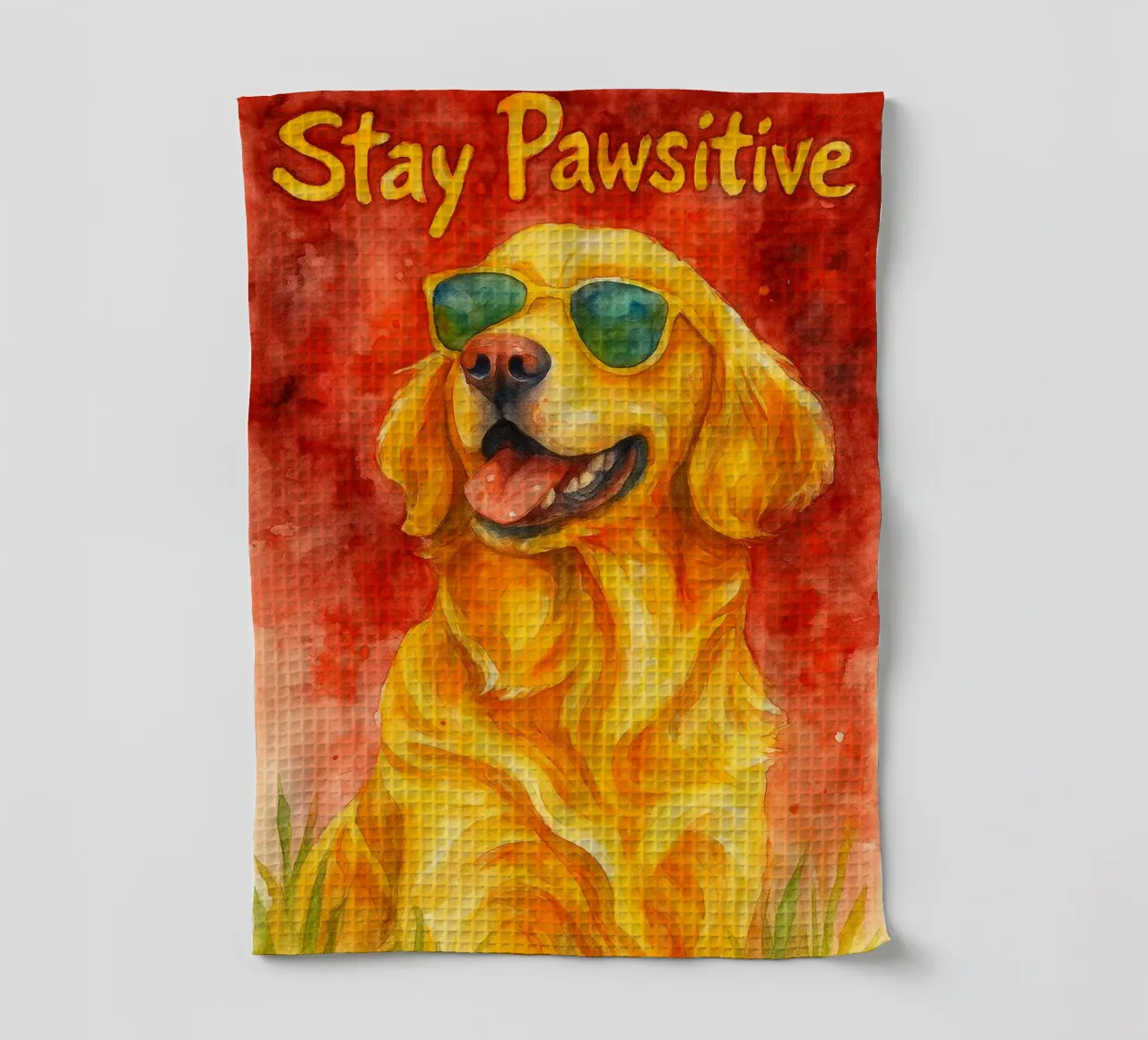 dessin d'un chien qui reste en contact avec la patte torchon de Botania
