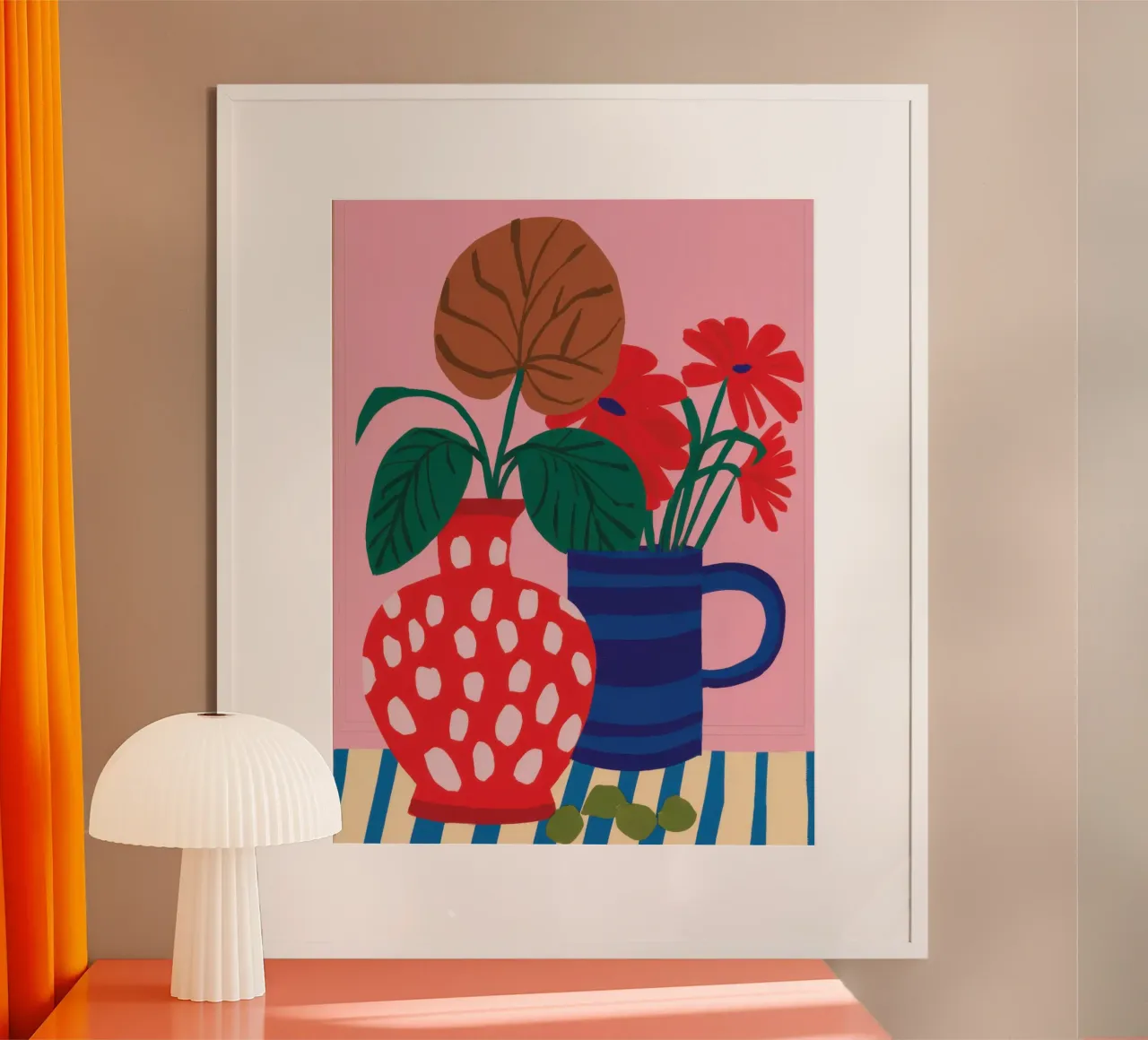 Il potere floreale fauvista poster con telaio in plastica da Thistle Bloom