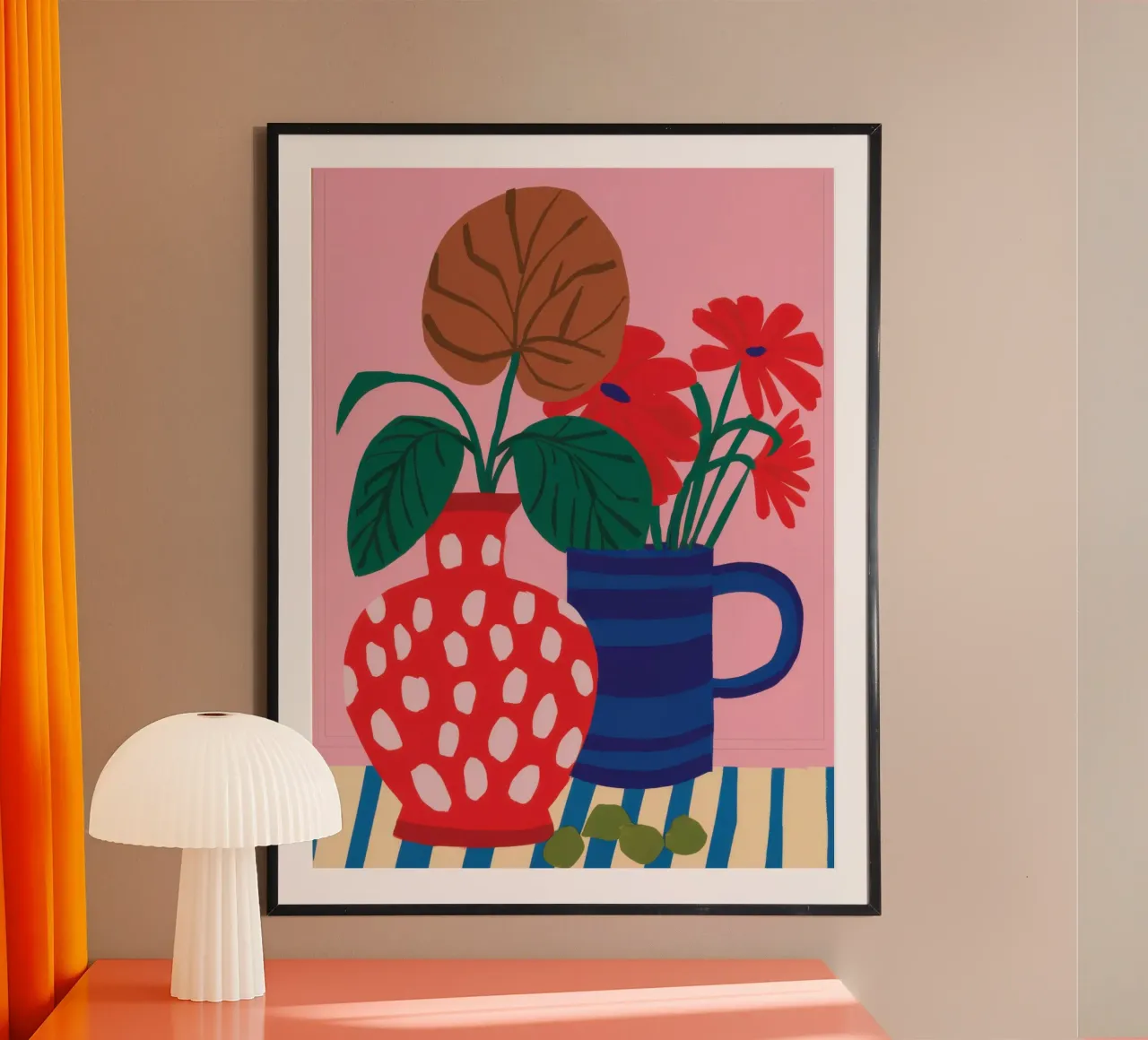 Il potere floreale fauvista poster con telaio in plastica da Thistle Bloom