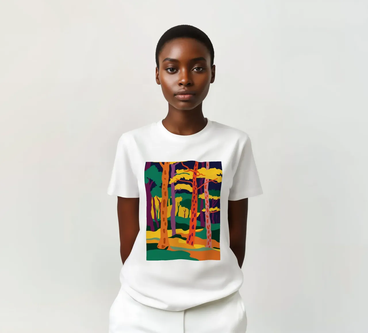 Foresta d'autunno dorata t-shirt da Frosh Pallete