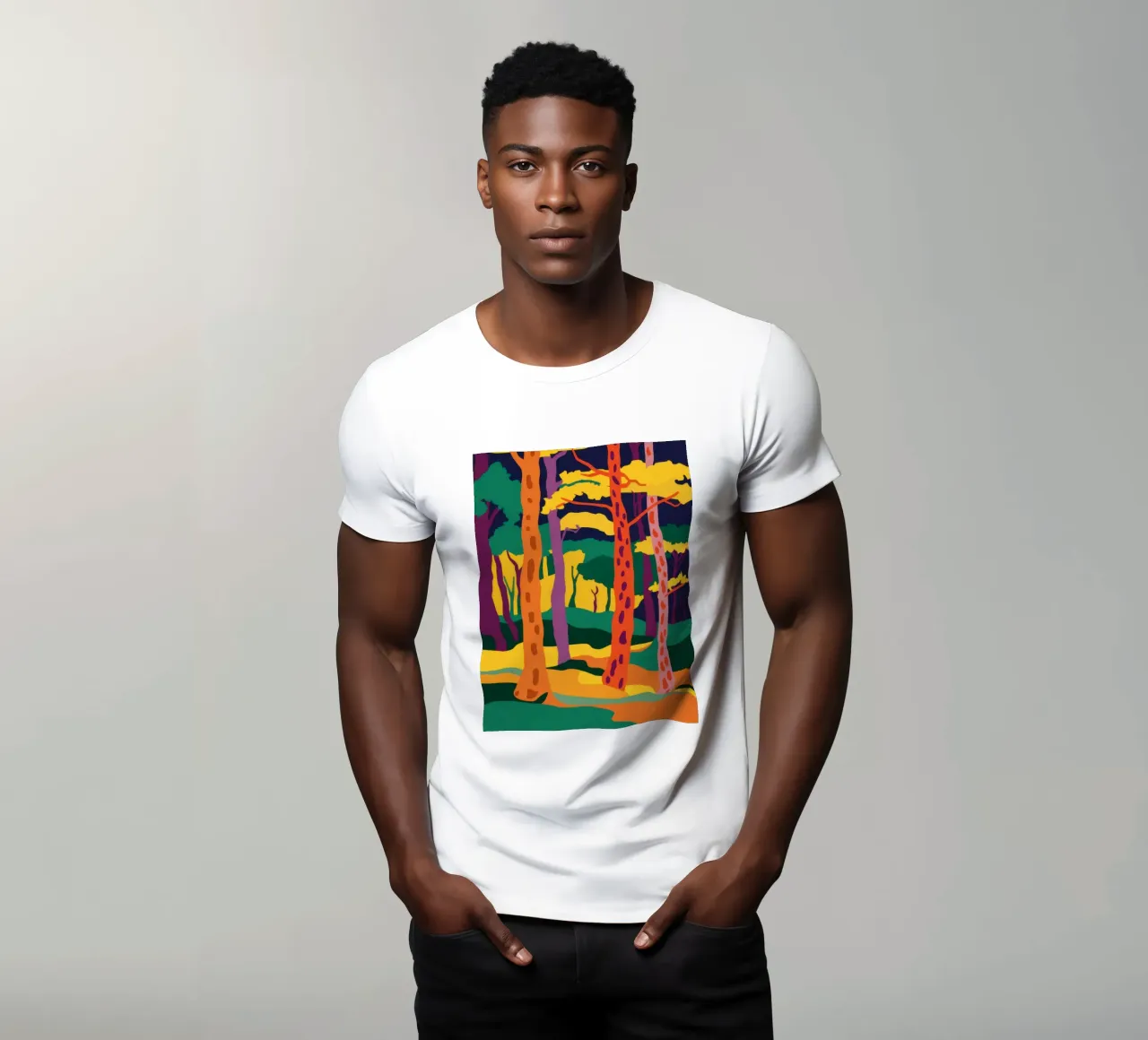 Foresta d'autunno dorata t-shirt da Frosh Pallete