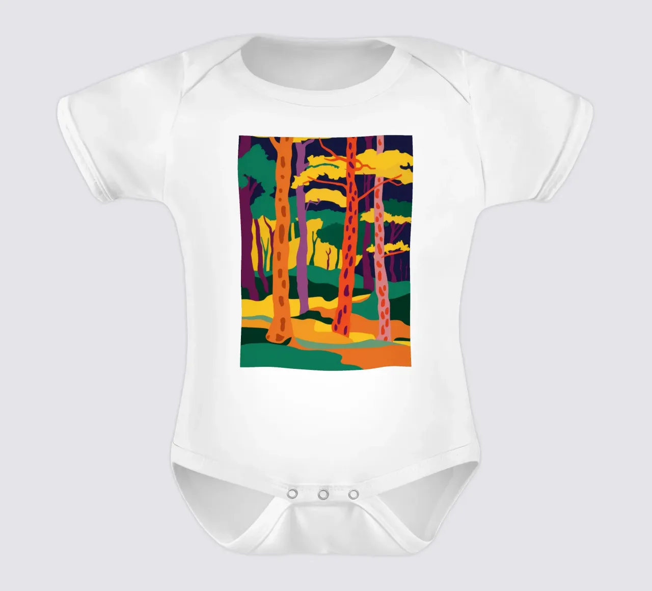 Foresta d'autunno dorata body neonato maniche corte da Frosh Pallete