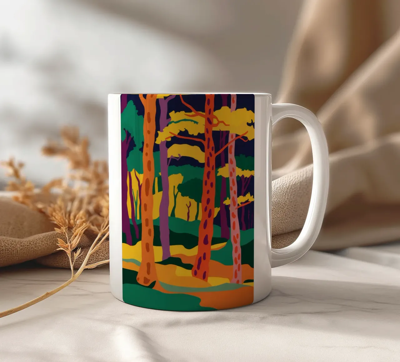 Foresta d'autunno dorata tazza in ceramica da Frosh Pallete