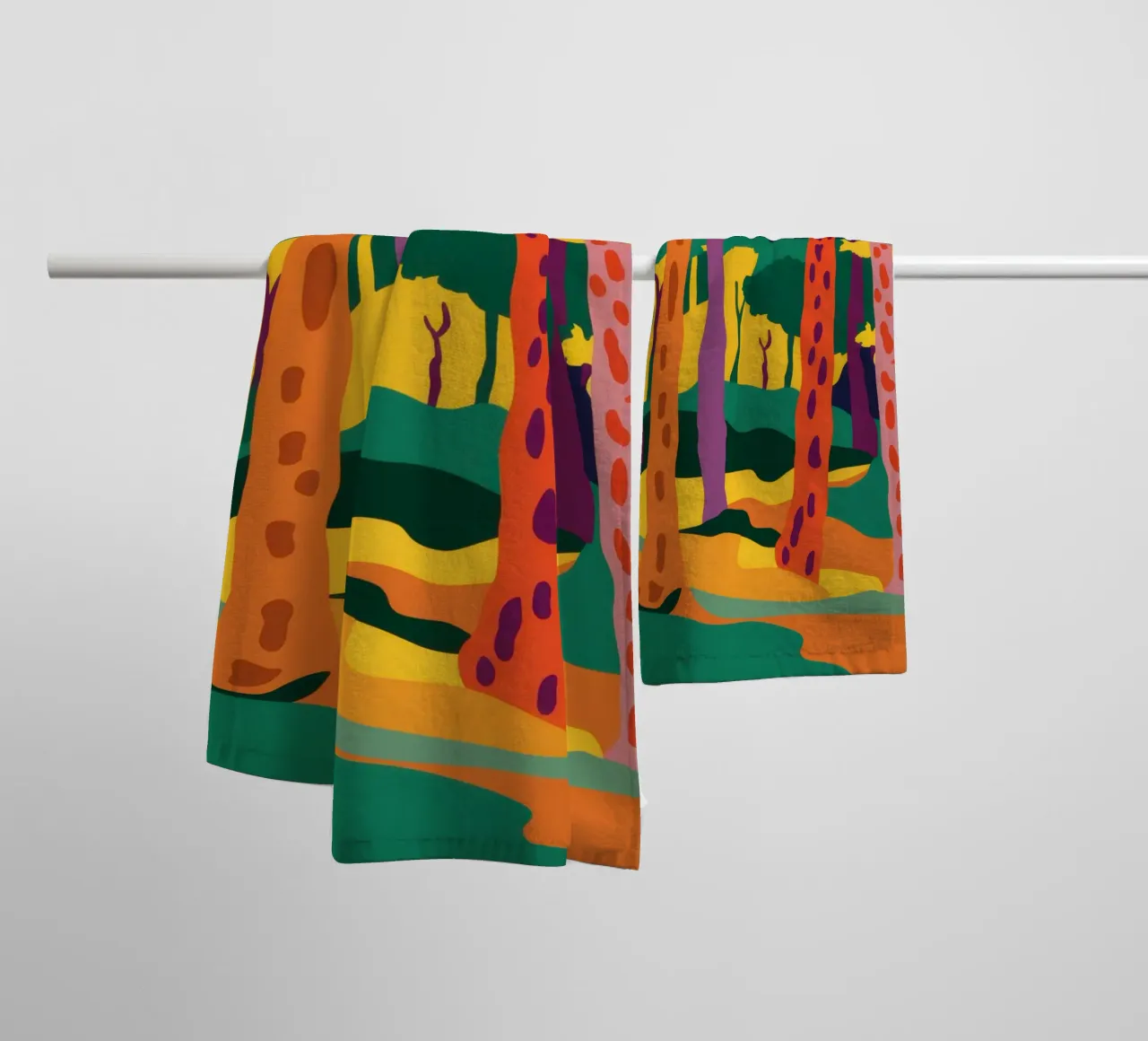Foresta d'autunno dorata asciugamano da bagno da Frosh Pallete