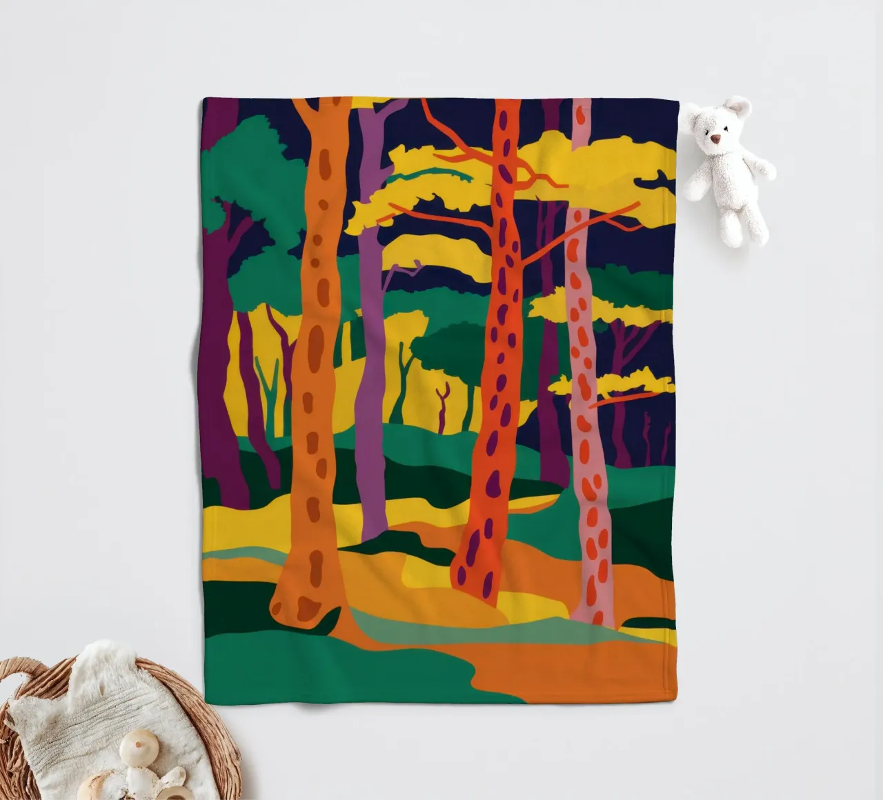 Foresta d'autunno dorata coperta in pile da Frosh Pallete