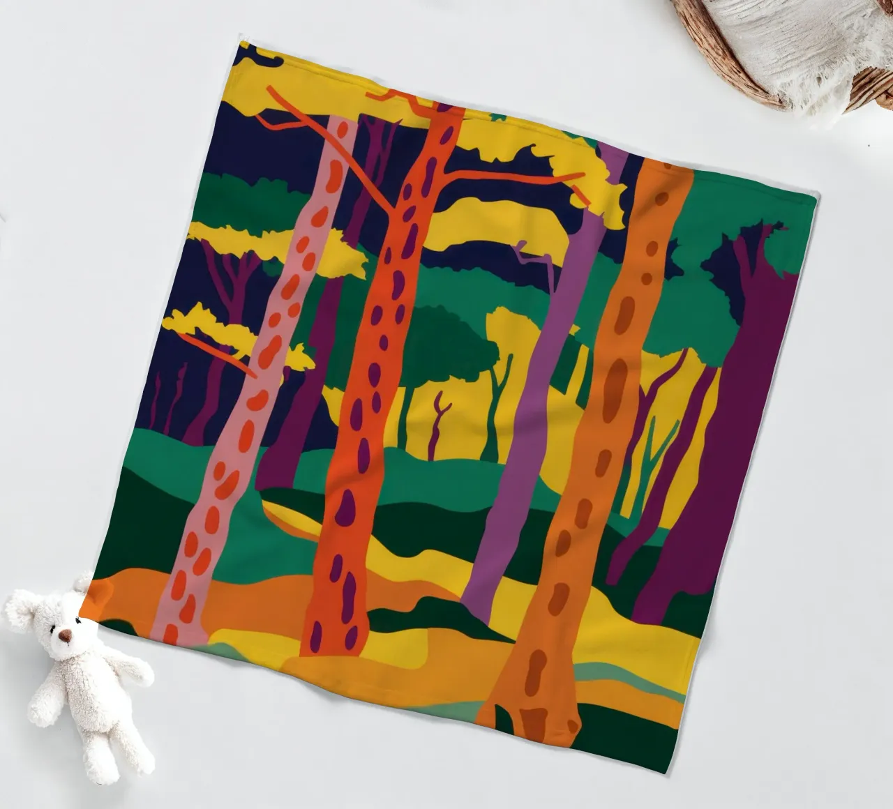 Foresta d'autunno dorata coperta in pile da Frosh Pallete
