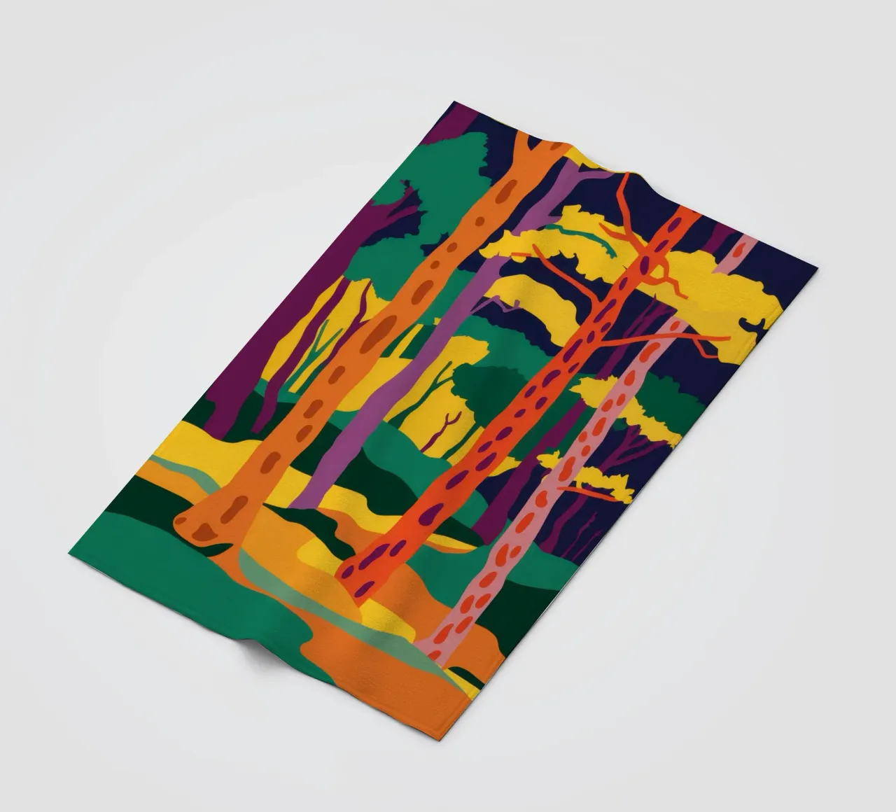 Foresta d'autunno dorata coperta in pile da Frosh Pallete