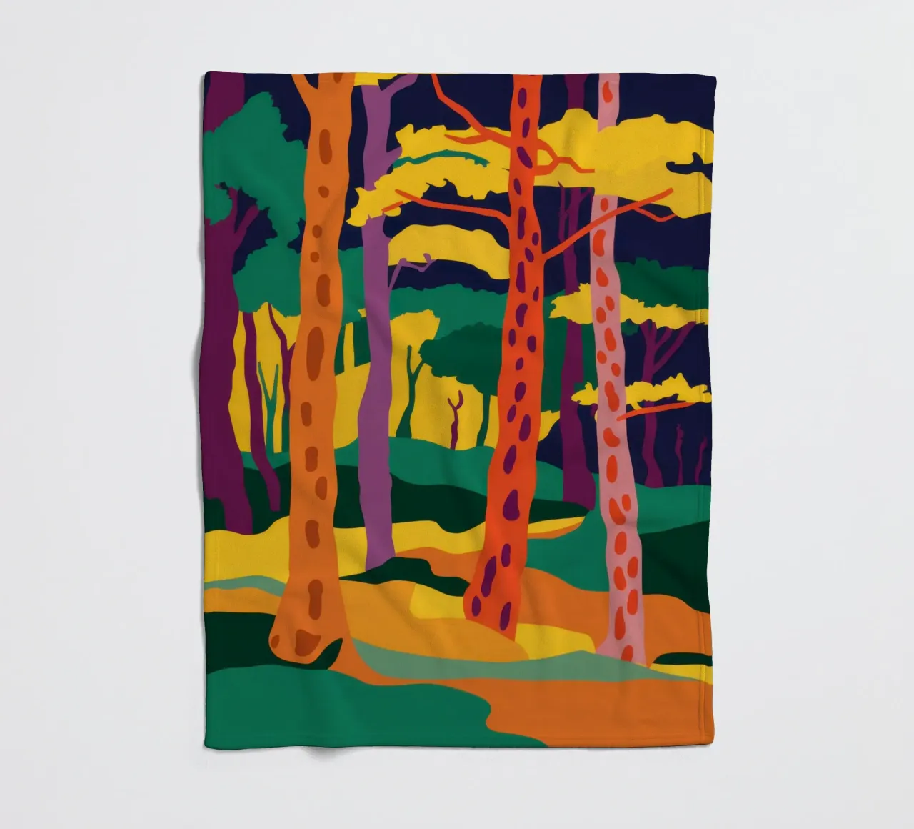 Foresta d'autunno dorata coperta in pile da Frosh Pallete