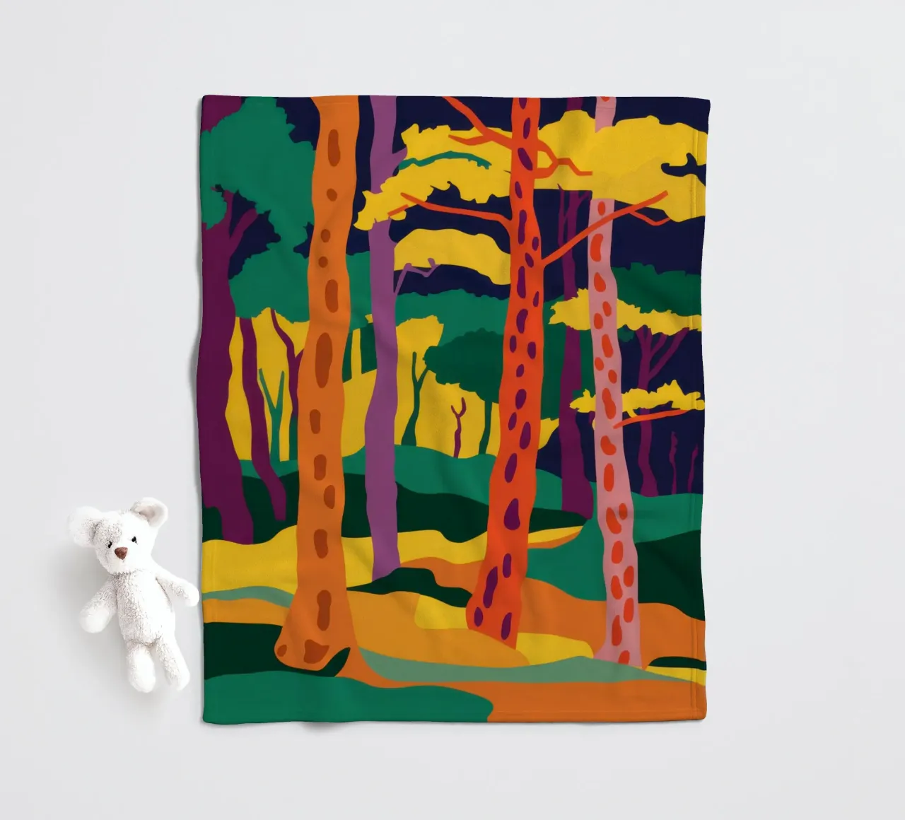Foresta d'autunno dorata coperta in pile da Frosh Pallete