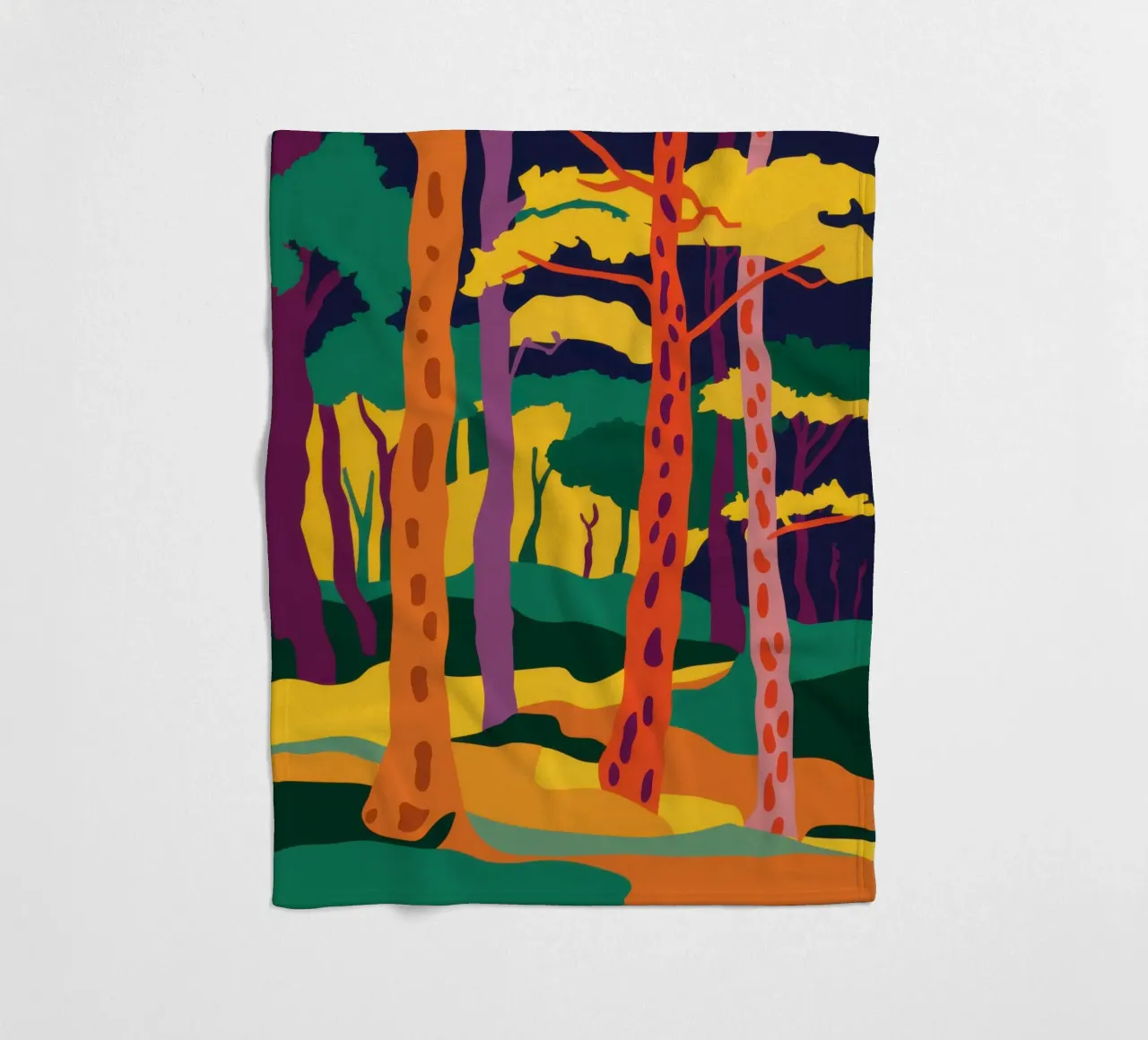 Foresta d'autunno dorata coperta in pile da Frosh Pallete