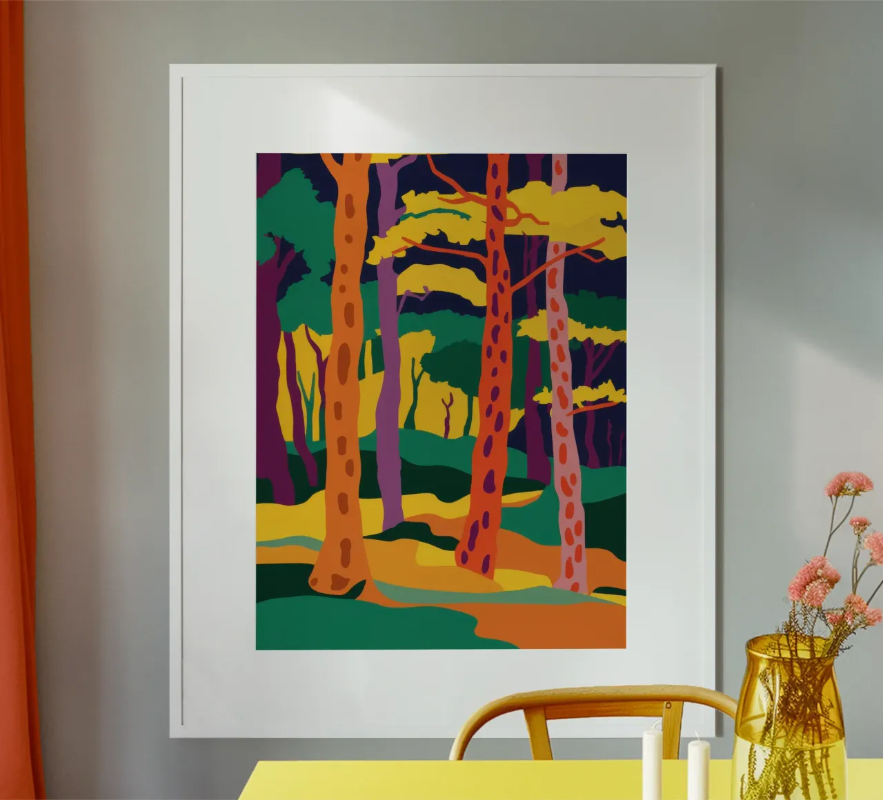 Foresta d'autunno dorata carta hahnemühle da Frosh Pallete