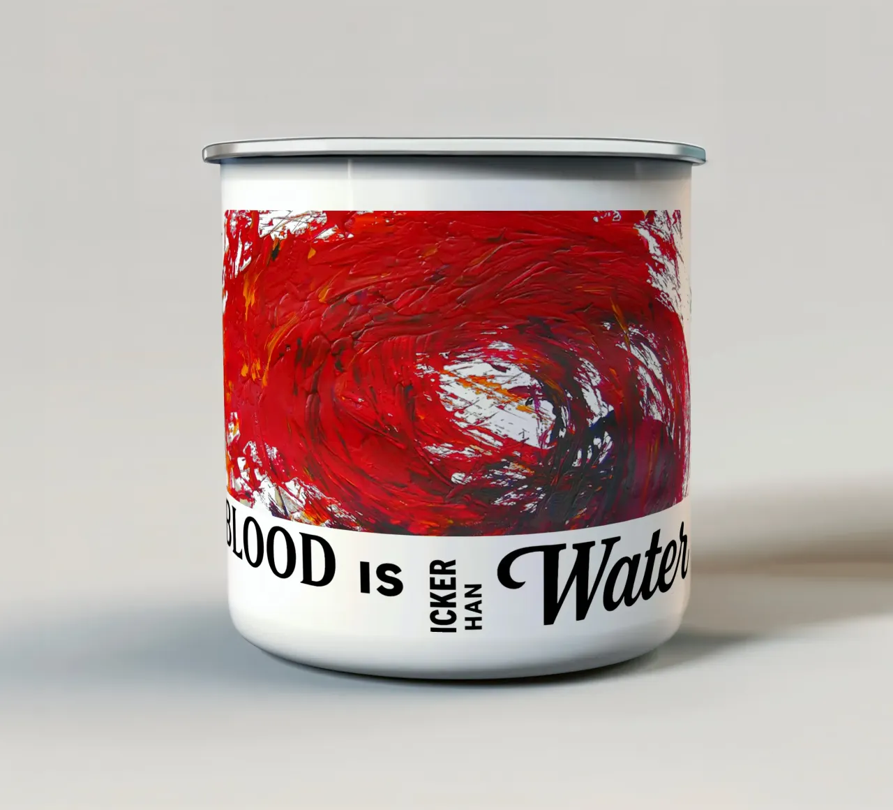 BLOOD IS THICKER THAN WATER tazza in smalto da Vintage Van Gogh