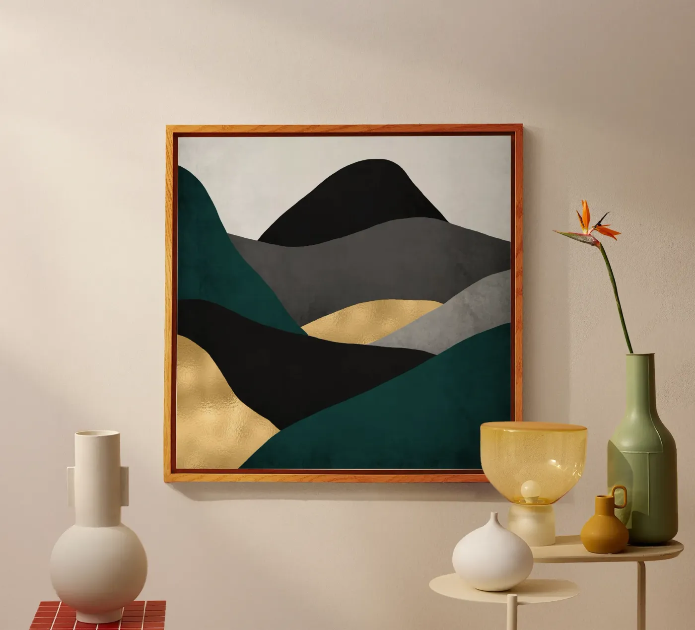 Green Gold Acryl-Glas von Mia Nissen