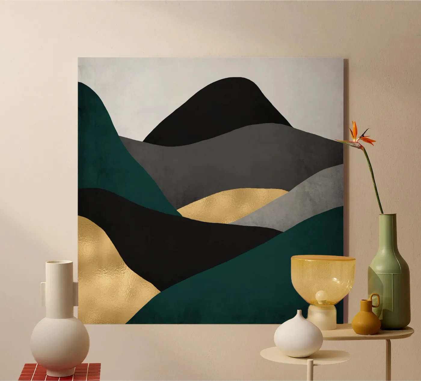 Green Gold Acryl-Glas von Mia Nissen