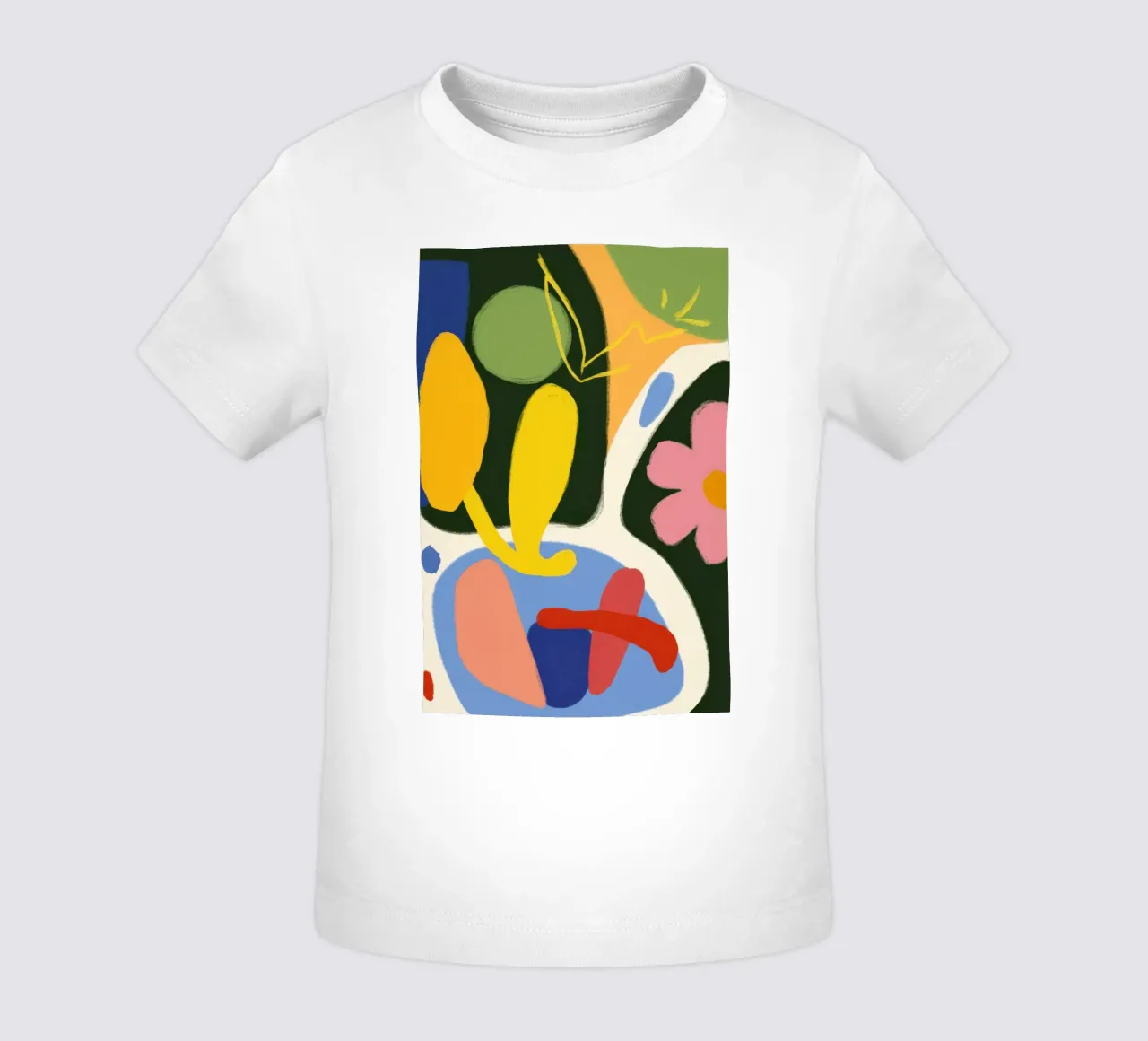 Gefragmenteerd gezicht Abstract baby t-shirt van Thistle Bloom