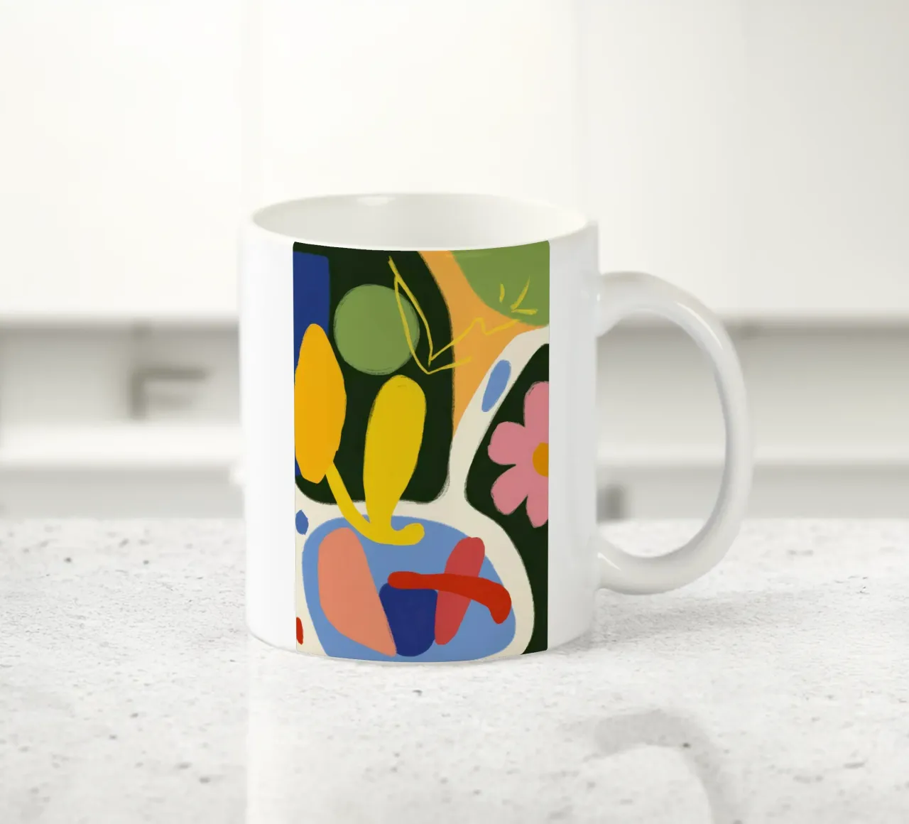 Volto frammentato Astratto tazza in ceramica da Thistle Bloom