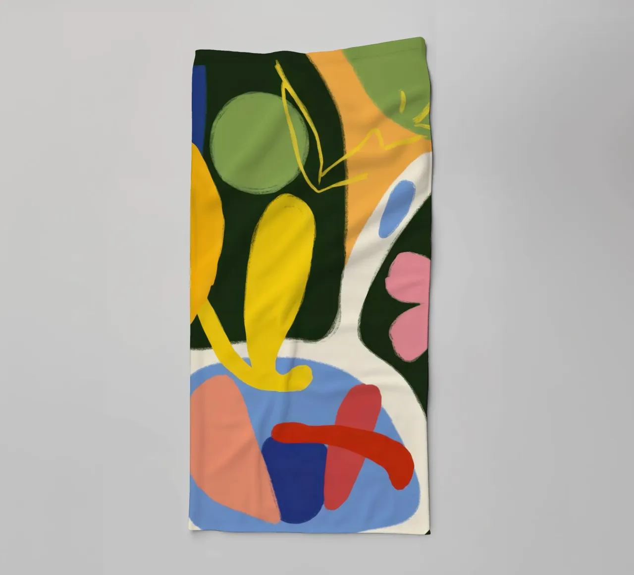 Gefragmenteerd gezicht Abstract badhanddoek van Thistle Bloom