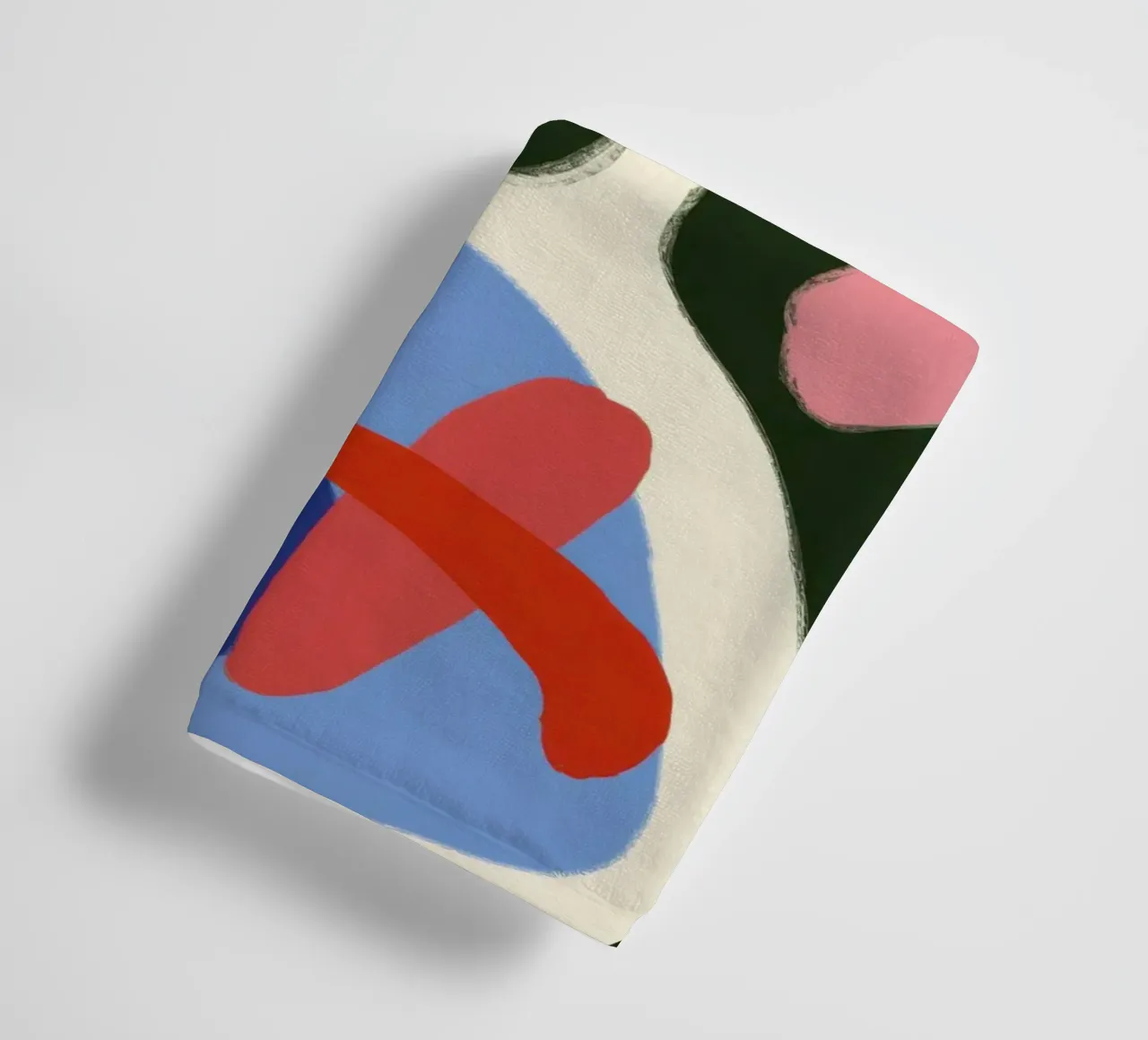 Gefragmenteerd gezicht Abstract badhanddoek van Thistle Bloom