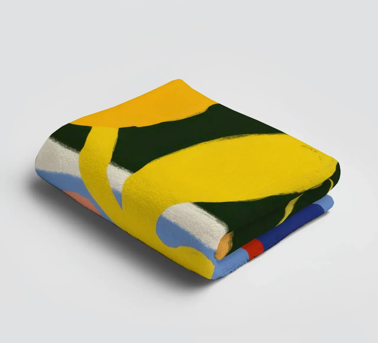 Gefragmenteerd gezicht Abstract badhanddoek van Thistle Bloom