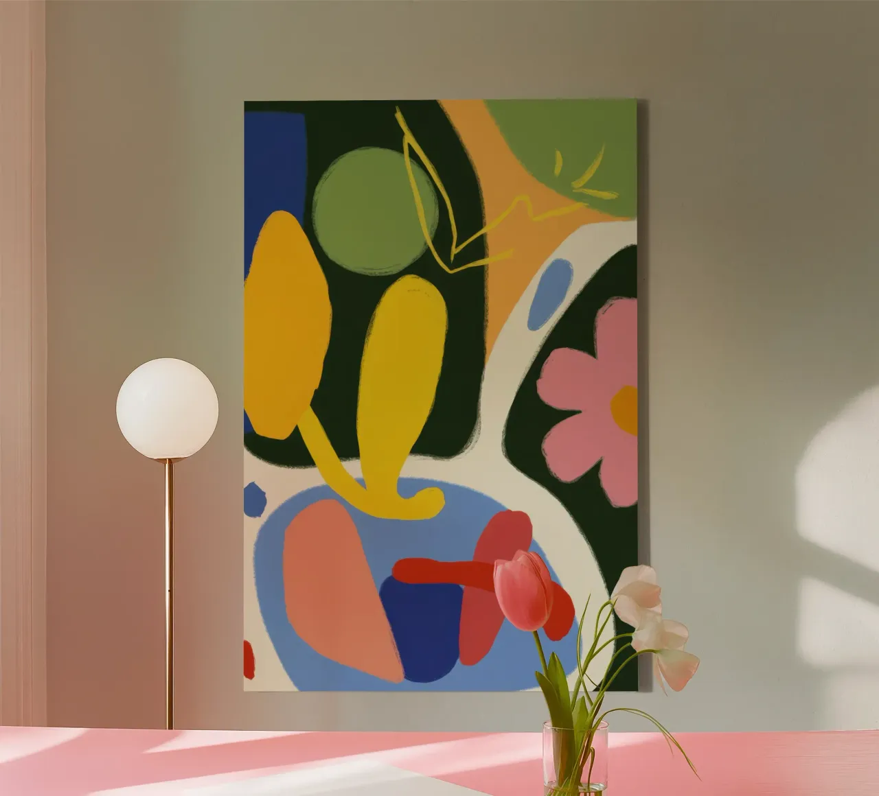 Gefragmenteerd gezicht Abstract canvas van Thistle Bloom