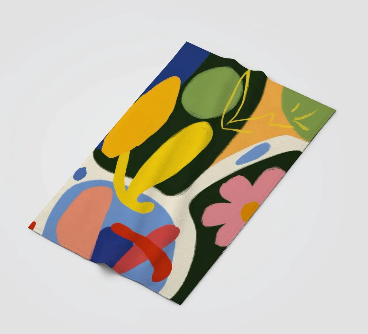 Gefragmenteerd gezicht Abstract fleecedeken van Thistle Bloom