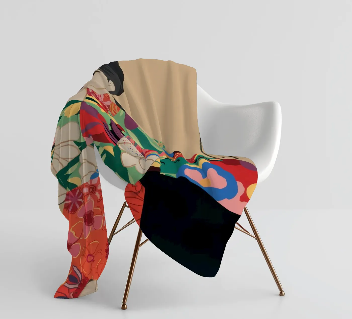 Blumenmuse Pose Fleecedecke von Frosh Pallete