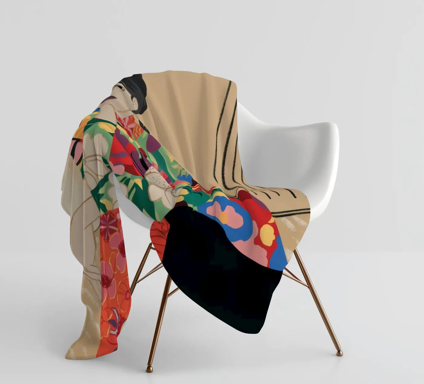 Blumenmuse Pose Fleecedecke von Frosh Pallete