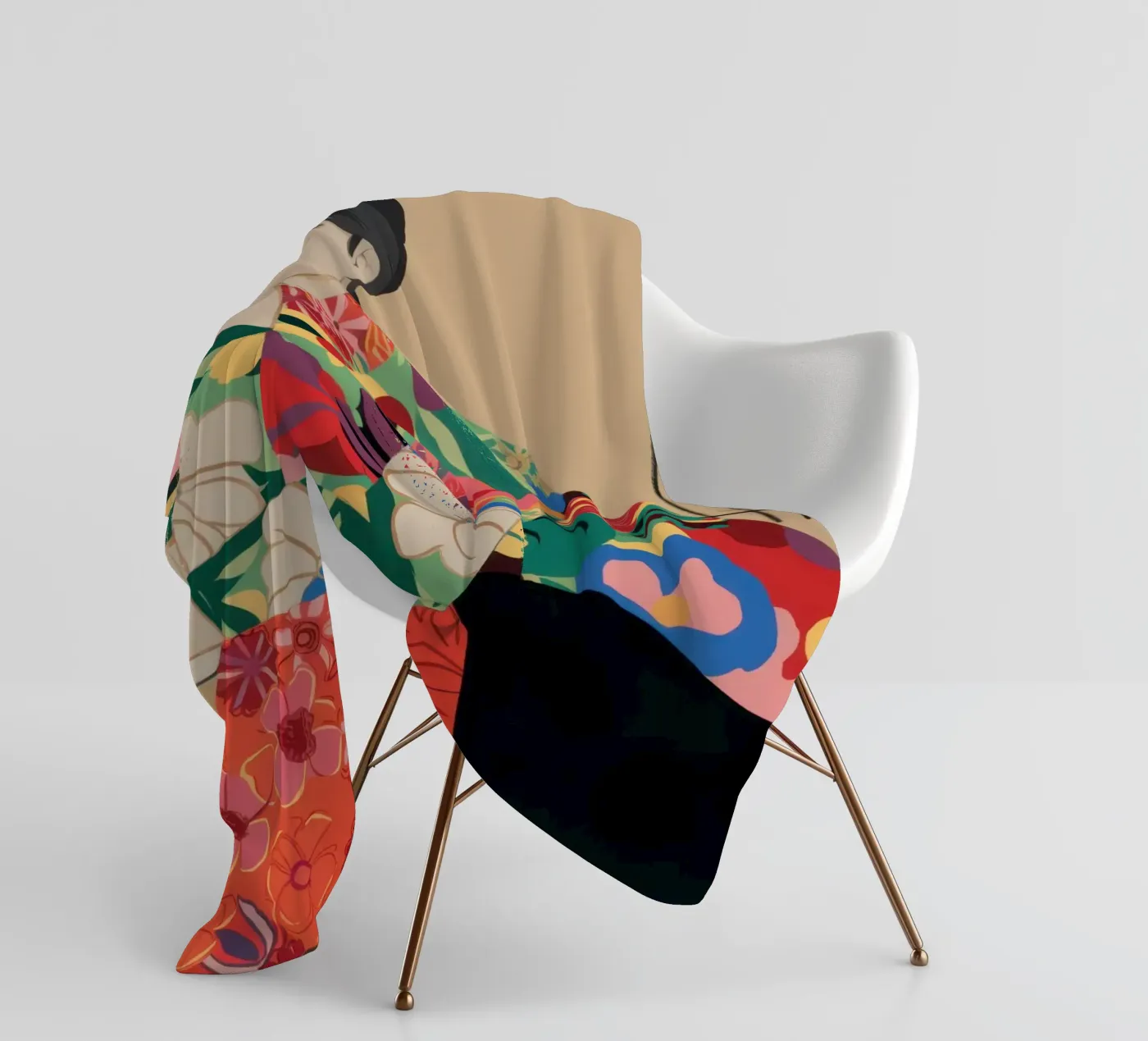Blumenmuse Pose Fleecedecke von Frosh Pallete