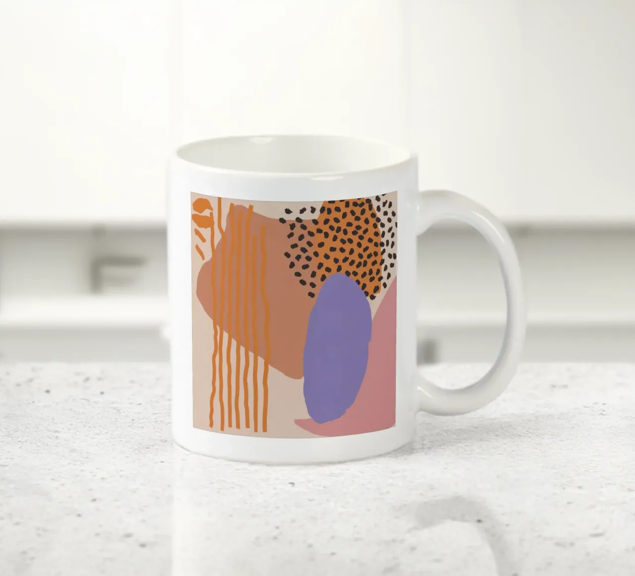 Collage di forme organiche tazza in ceramica da Thistle Bloom