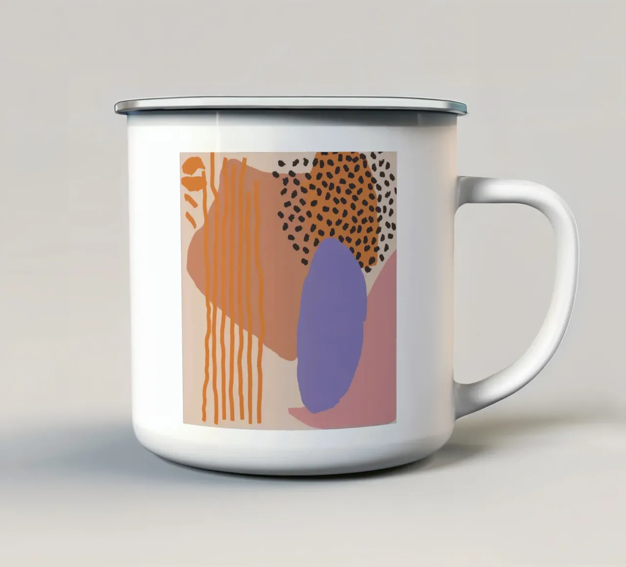 Collage di forme organiche tazza in smalto da Thistle Bloom