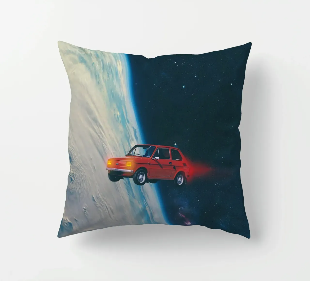 Auto rossa in orbita cuscino da Dapidoka